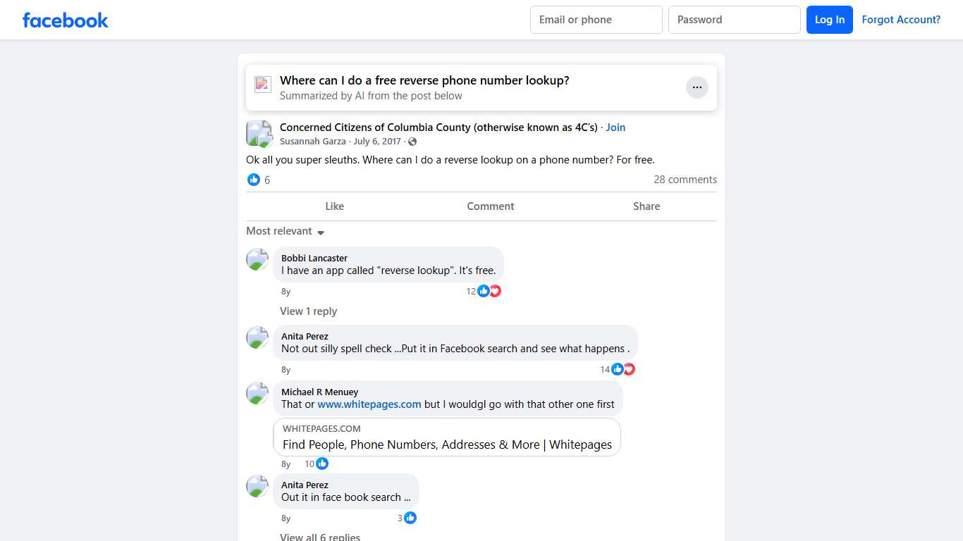 Concerned Citizens of Columbia County (otherwise known as 4C’s) | Ok all you super sleuths | Facebook